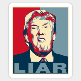 Trump Liar Poster Sticker